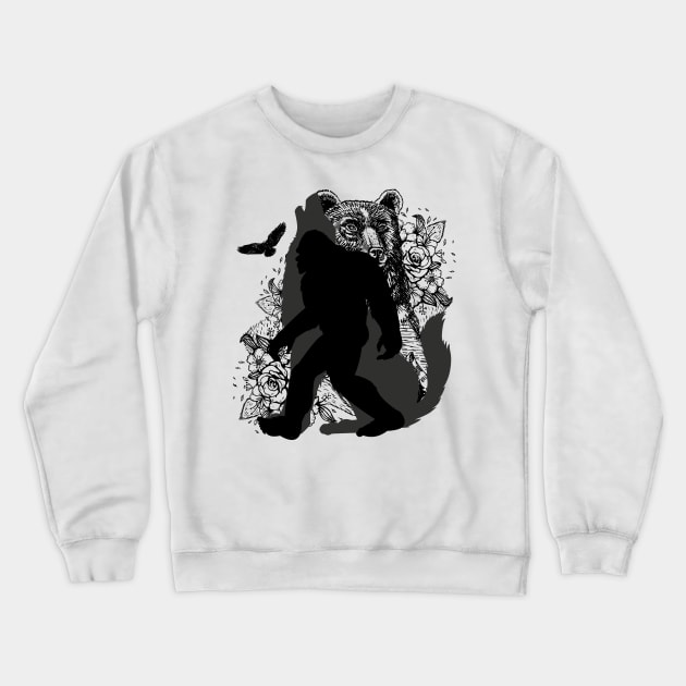 Bigfoot Animals lover Crewneck Sweatshirt by Tesszero